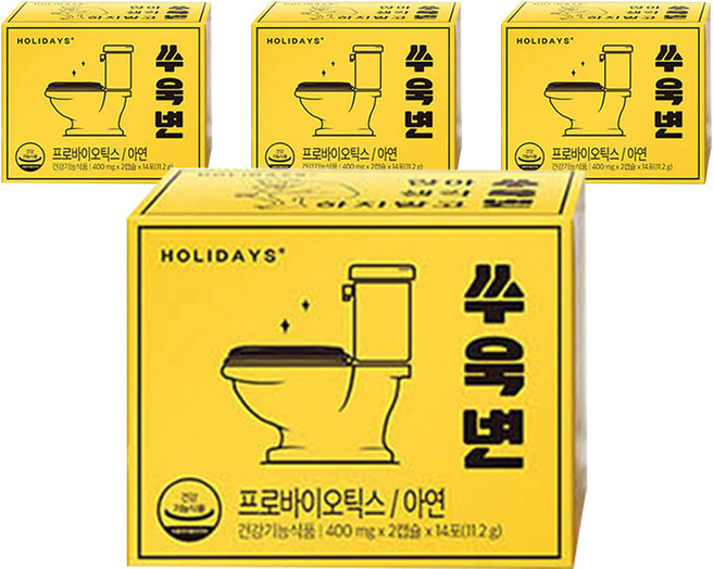 홀리데이즈 쑤욱변 유산균, 28정, 4개