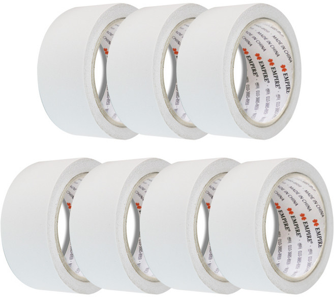 엠파이어 양면테이프 48mm x 20m, 화이트 반투명, 7개입