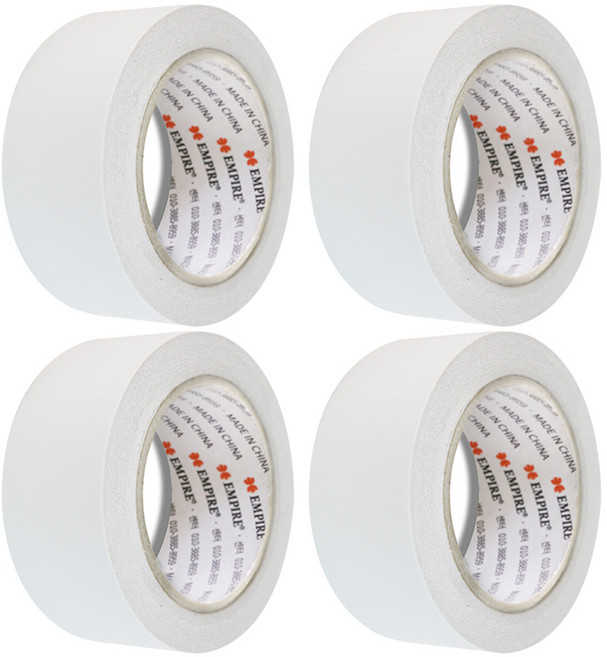 엠파이어 양면테이프 48mm x 30m, 화이트 반투명, 4개입