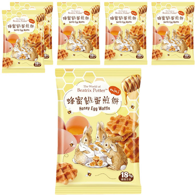 PETER RABBIT 比得兔 迷你蜂蜜雞蛋煎餅, 60g, 6包