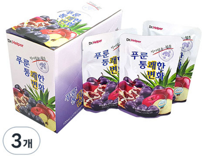 닥터헬퍼 푸룬통쾌한변화 12포, 1.2L, 3개