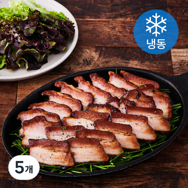웰쉐프 데리야끼 훈제 삼겹슬라이스 (냉동), 300g, 5개
