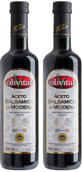 올리비탈 모데나 발사믹 식초, 2개, 500ml