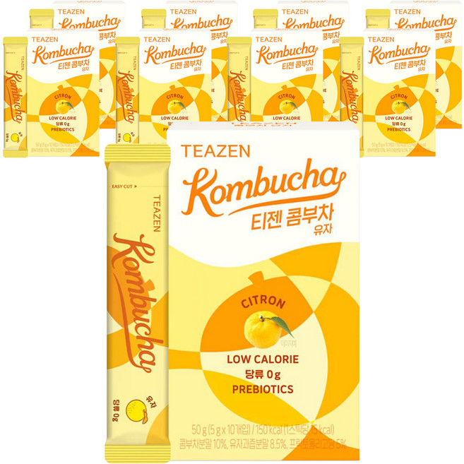 티젠 콤부차 유자, 10개입, 9개