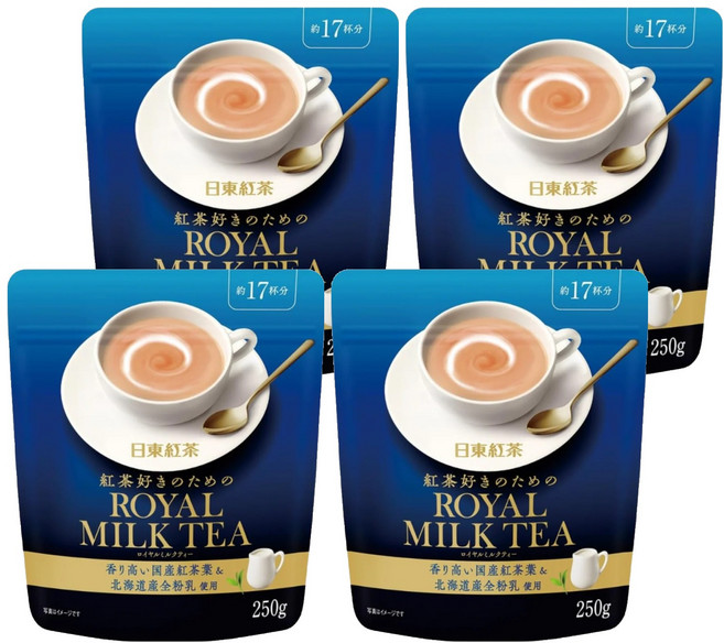 日東紅茶 皇家奶茶粉, 250g, 4包, 1包