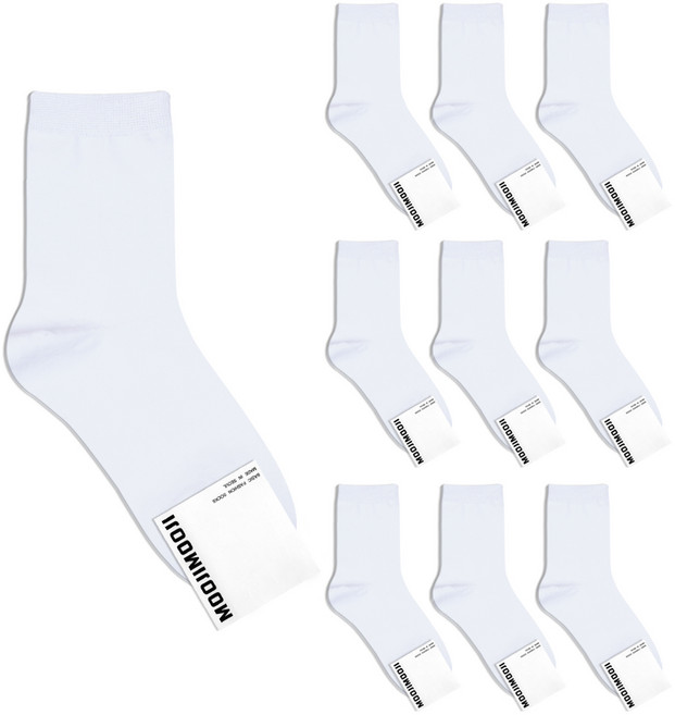 박군 여성용 무지 패션 양말 10족 세트