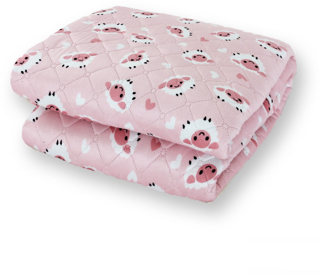 우정플러스 EMF 극세사 전기요 UST-01, 하트양핑크, 싱글(100 x 180 cm)