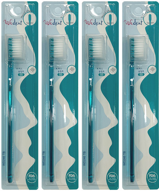 위덴 산모용 사각헤드칫솔 올 미세모 SS 그린, 1개입, 4개