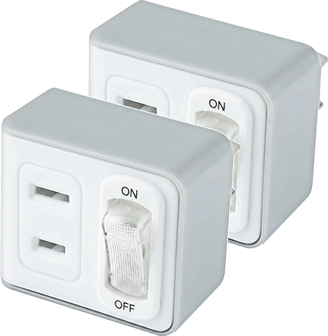 RONEVER 電太郎2P安全小壁插 PU-0122, 4.5cm, 白色, 2個