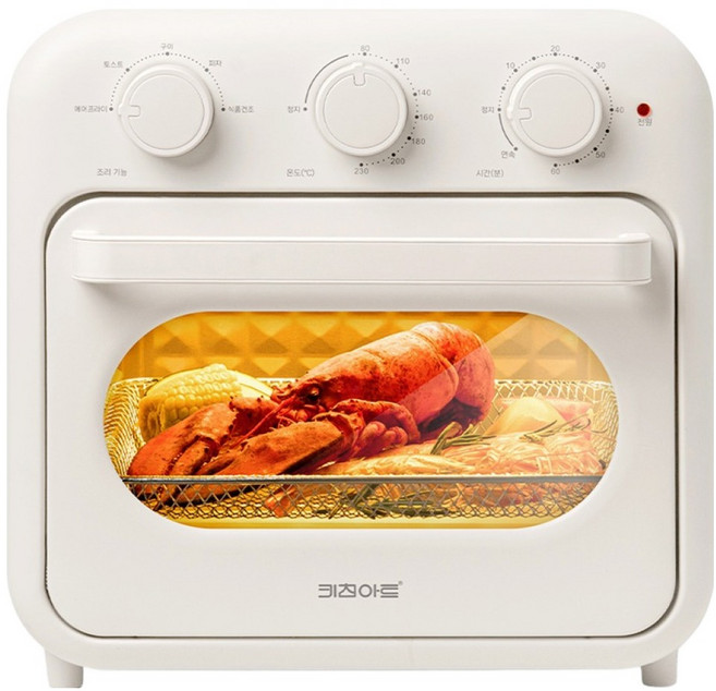 키친아트 렉스 오븐형 에어프라이어 대용량 24L, 화이트, KP-AF628KV