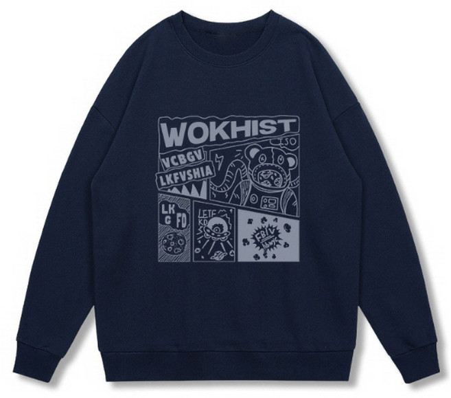 피어니스트 카툰 프린팅 기모 맨투맨