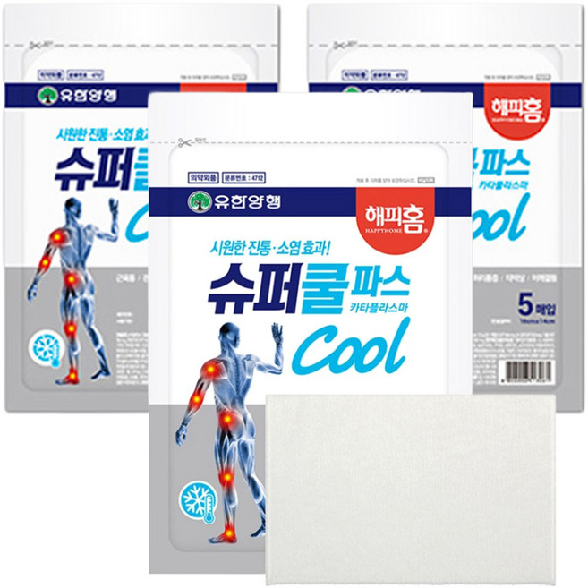 해피홈 슈퍼쿨 파스, 3개