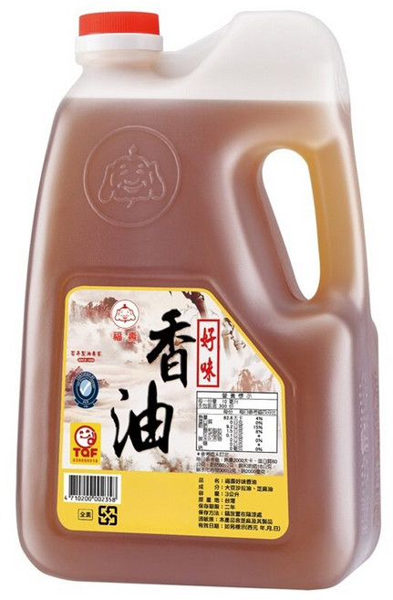 福壽實業 好味香油, 3L, 1桶