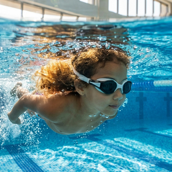 스네프 루미 어린이 수경 귀마개 전용케이스, 화이트(수경), 1개