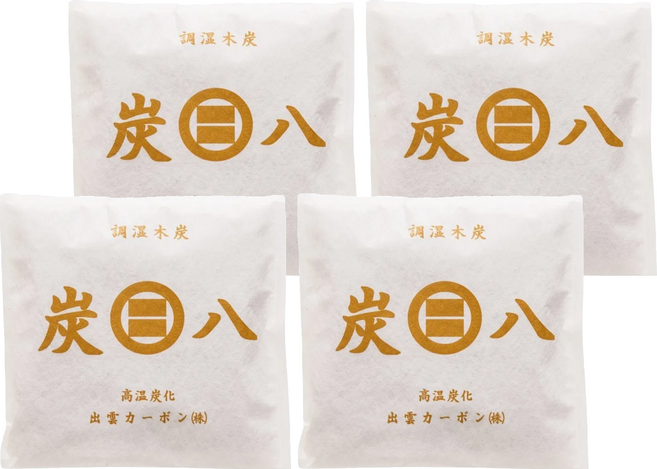 出雲屋炭八 室內調濕木炭 小(19 x 19 x 2.5cm), 40g, 4個