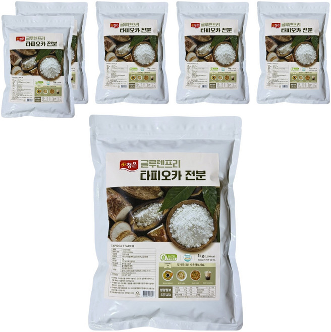 청은에프엔비 글루텐프리 타피오카 전분, 1kg, 6개