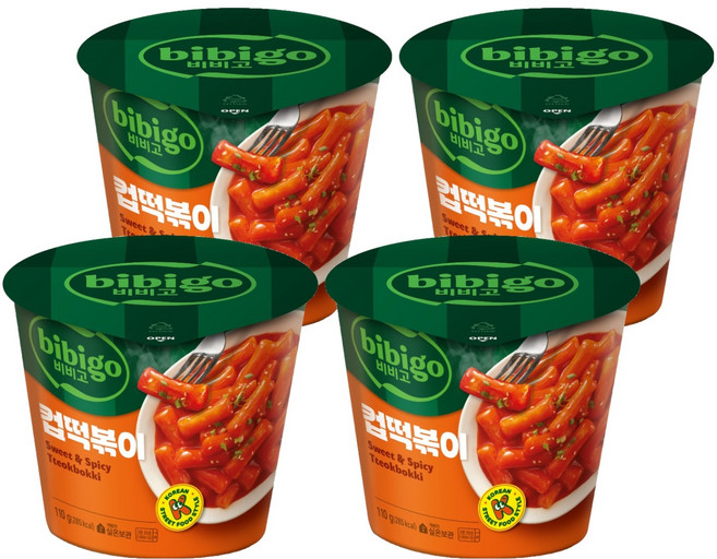 비비고 컵떡볶이, 110g, 4개