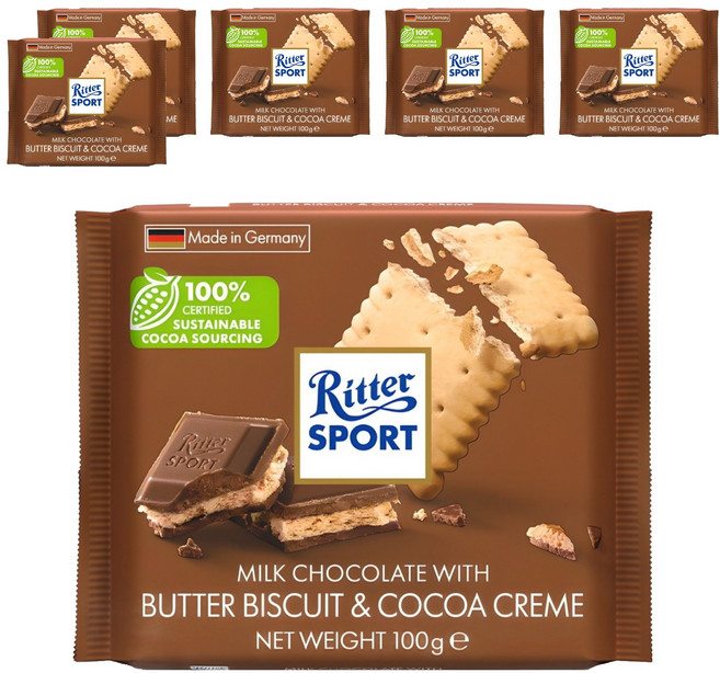 리터스포트 버터 비스킷 초콜릿, 100g, 6개