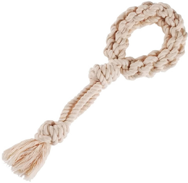 DoggyMan 多格漫 犬用每日潔牙棉繩玩具環形, 單色, 1個