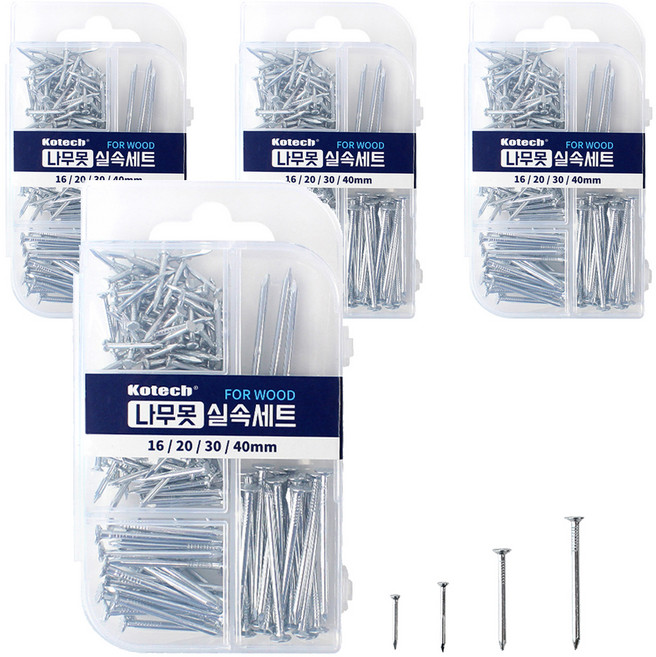 코텍스 실속간편 나무못 세트, 4세트