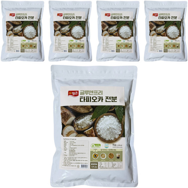 Cheongeun F&B 無麩質木薯澱粉, 1kg, 5個