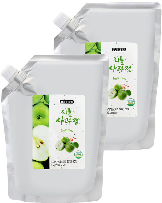 쥬피터 리플 사과잼, 1kg, 2개