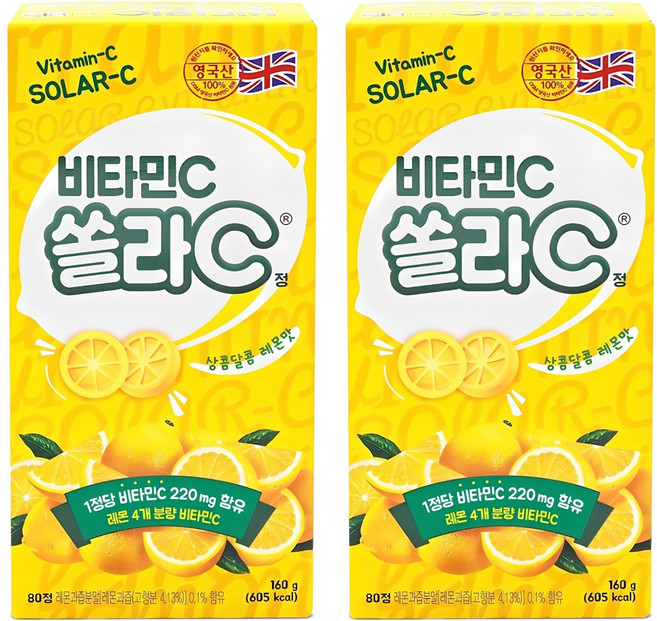 쏠라씨 비타민 C 레몬맛, 80정, 2개