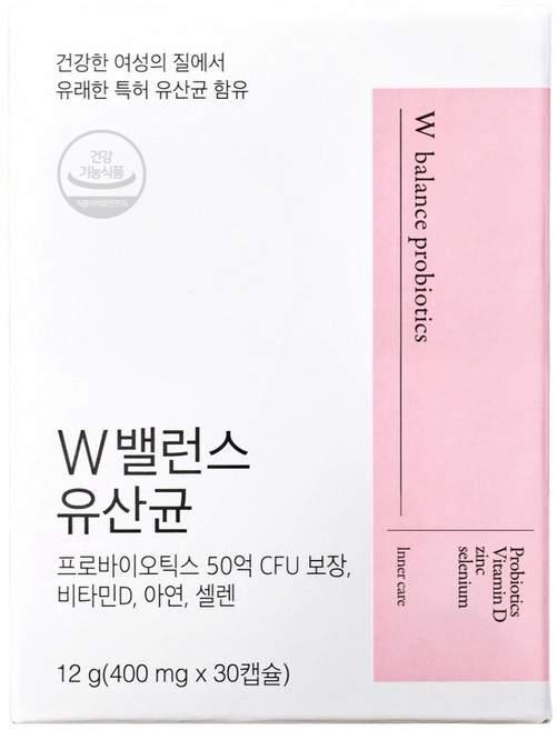 럭키클로버 여성용 W밸런스 유산균 질유산균 12g, 1개, 30캡슐