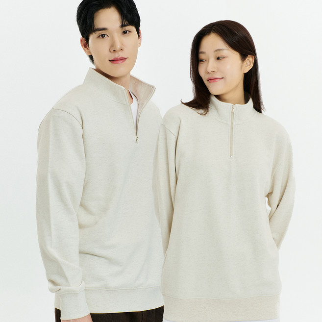 2위 - 캐럿 남녀공용 하프집업 루즈핏 스웻셔츠