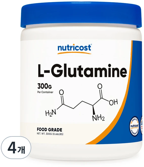 뉴트리코스트 L 글루타민, 300g, 4개 - 쿠팡