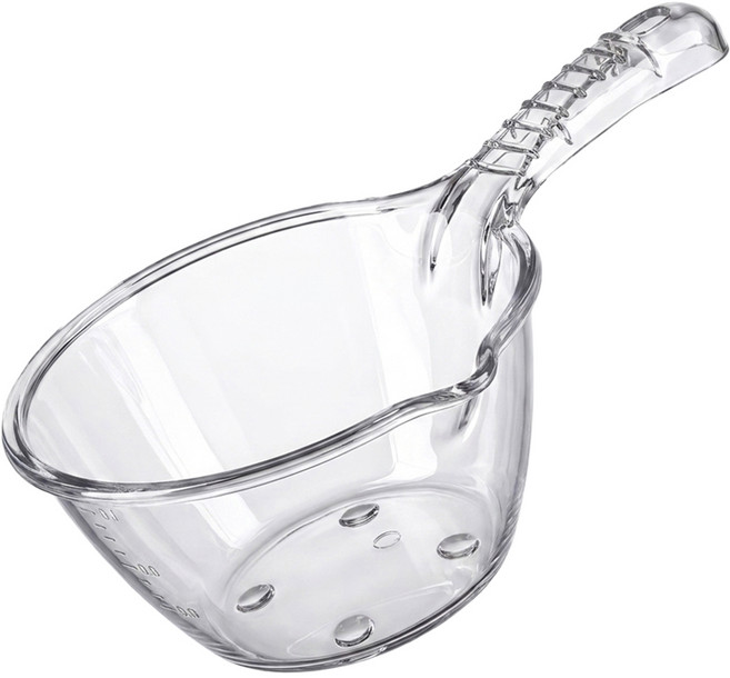 앞날창창 다용도 욕실 손잡이 바가지 눈금형, 투명, 1개