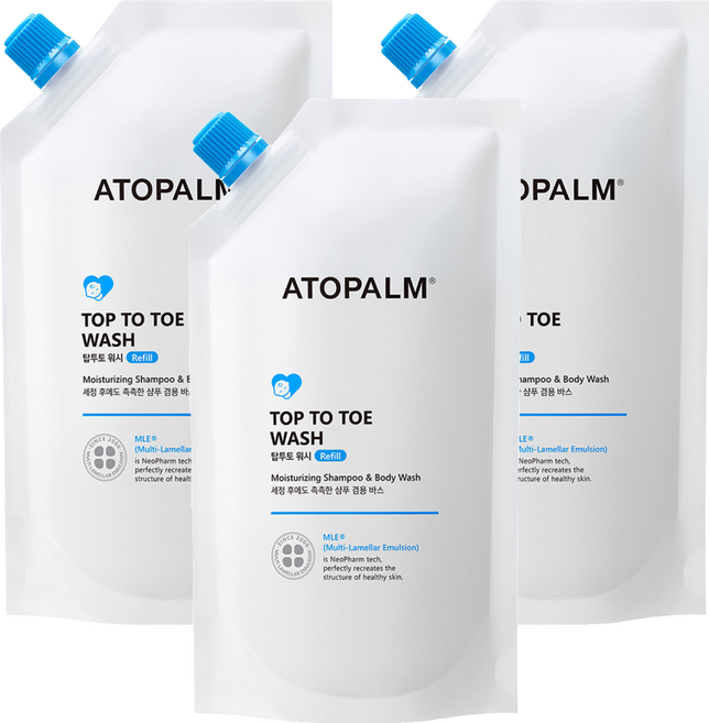 아토팜 탑투토 워시 리필형, 250ml, 3개