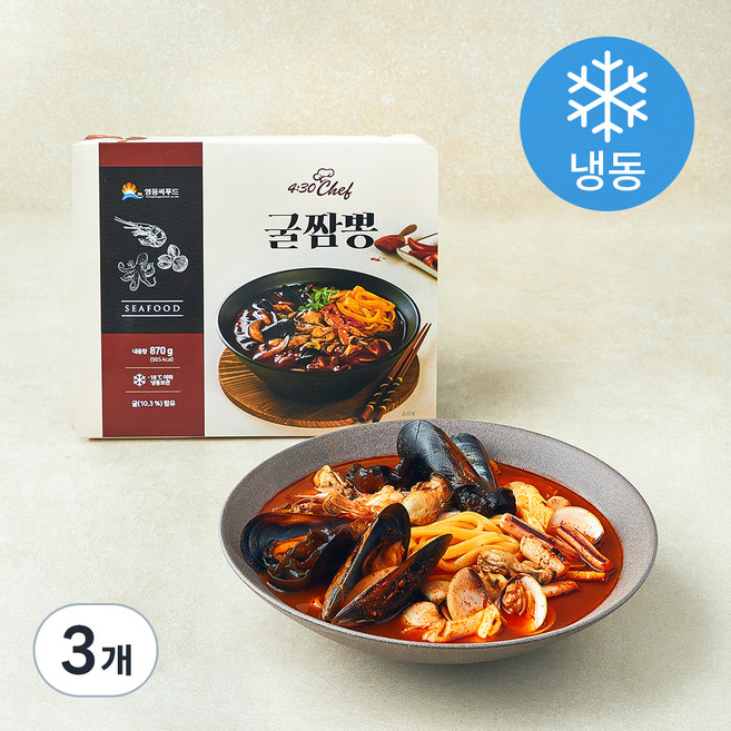 영동씨푸드 430chef 굴짬뽕 (냉동), 870g, 3개