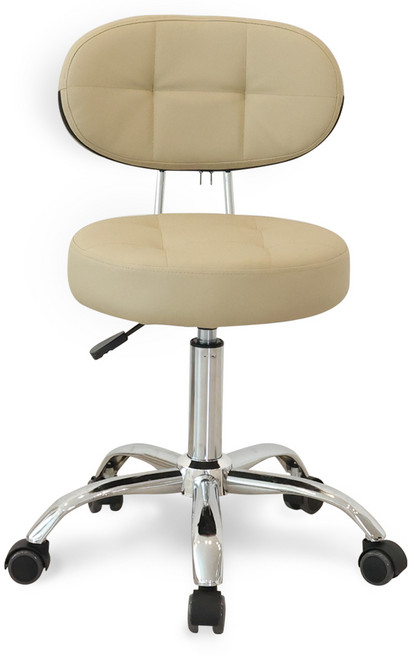 21세기트랜드 높이조절 등받이 이동식 회전 의자, 베이지, 1개