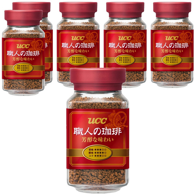 ucc 職人的珈琲 職人芳醇即溶咖啡, 90g, 1瓶, 6瓶