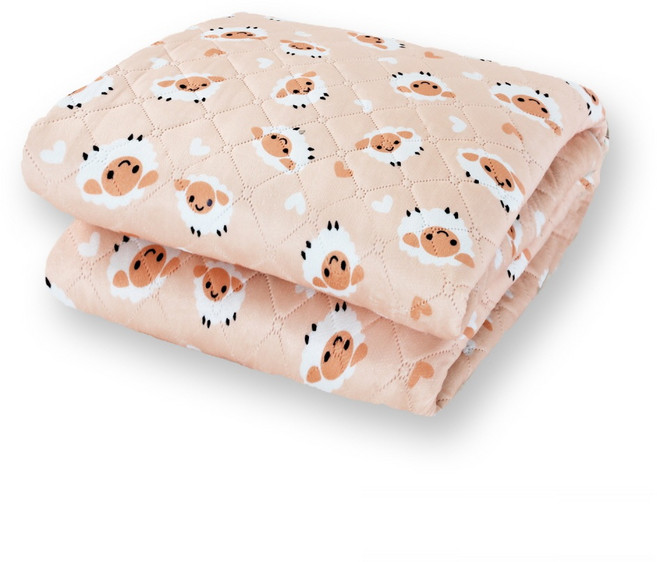 우정플러스 EMF 극세사 전기요 UST-01, 하트양베이지, 싱글(100 x 180 cm)