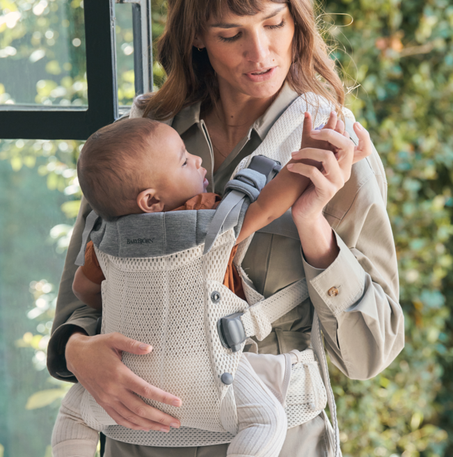 베이비뵨 캐리어 하모니 3D 메쉬 아기띠, 크림