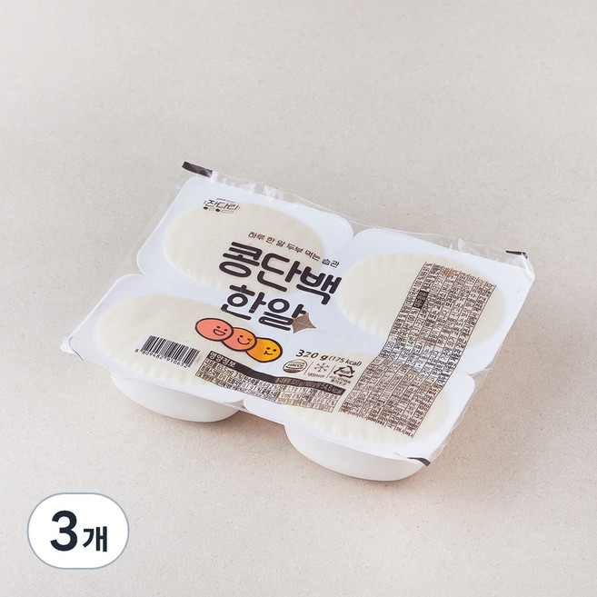 잔다리 두부 콩단백 한알, 320g, 3개