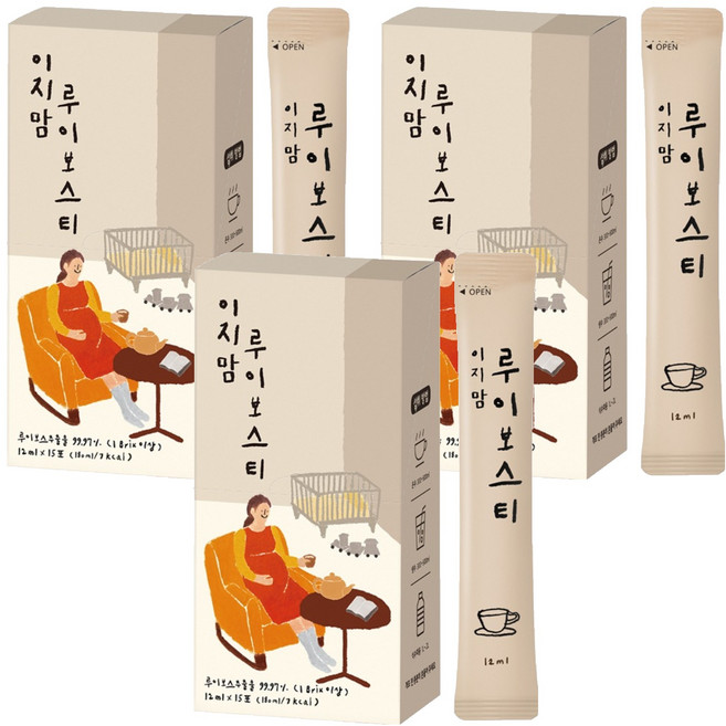이지맘 루이보스티 액상스틱, 12ml, 15개입, 3박스