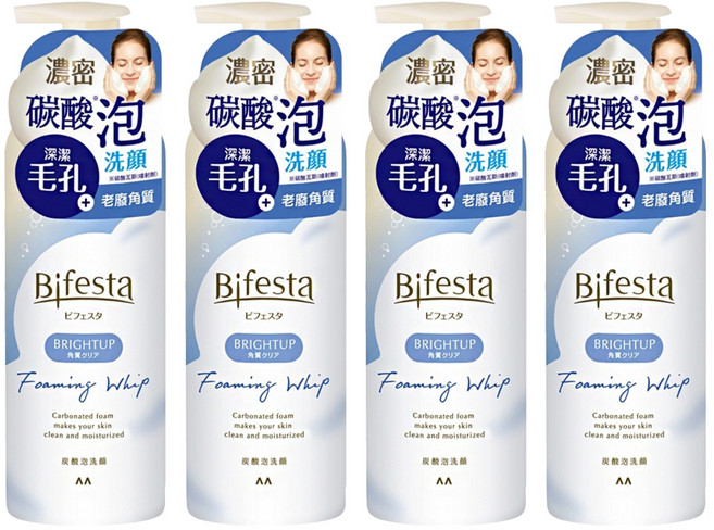 Bifesta 碧菲絲特 抗暗沉碳酸泡洗顏 深層毛孔清潔 含乳酸成分 無酒精, 200g, 4瓶