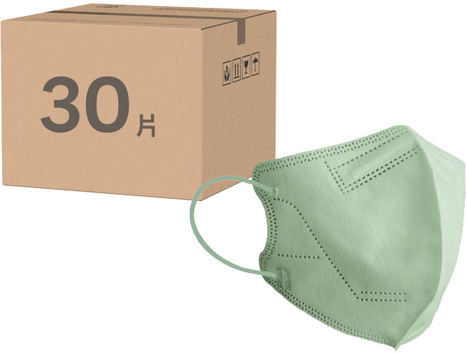 JUN 郡昱 3d成人立體醫療口罩 L, 10片, 3包, 冰湖綠