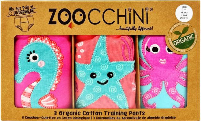 ZOOCCHiNi 學習褲3件組, 大海女孩 粉色 + 藍色, 1組