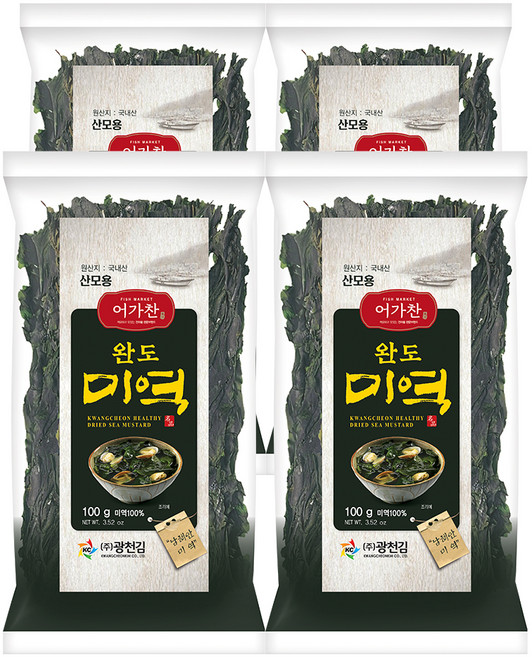 漁家餐 莞島乾燥海帶, 100g, 4包