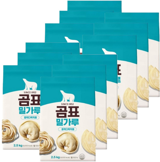 곰표 밀가루 중력다목적용, 2.5kg, 12개