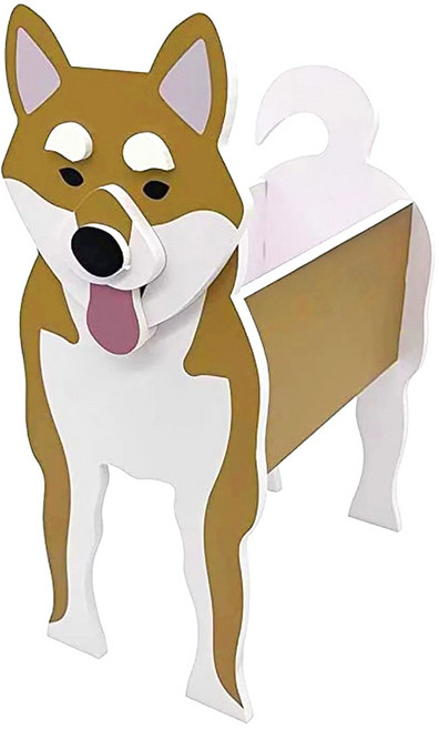 ROYALLIN 蘿林嚴選 寵物造型盆栽 24 x 34cm 170g, 柴犬 棕色, 1個