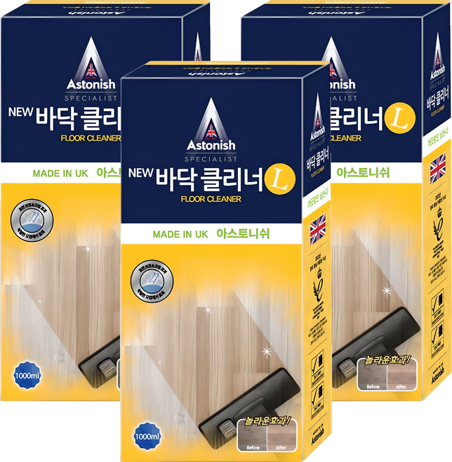 아스토니쉬 바닥 클리너 시트러스 L, 1L, 3개