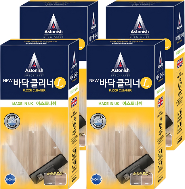 아스토니쉬 바닥 클리너 시트러스 L, 1L, 4개