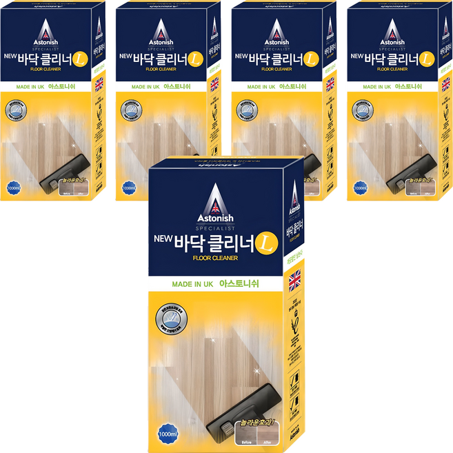 아스토니쉬 바닥 클리너 시트러스 L, 1L, 5개