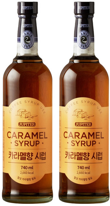 쥬피터 카라멜향 시럽, 740ml, 2개