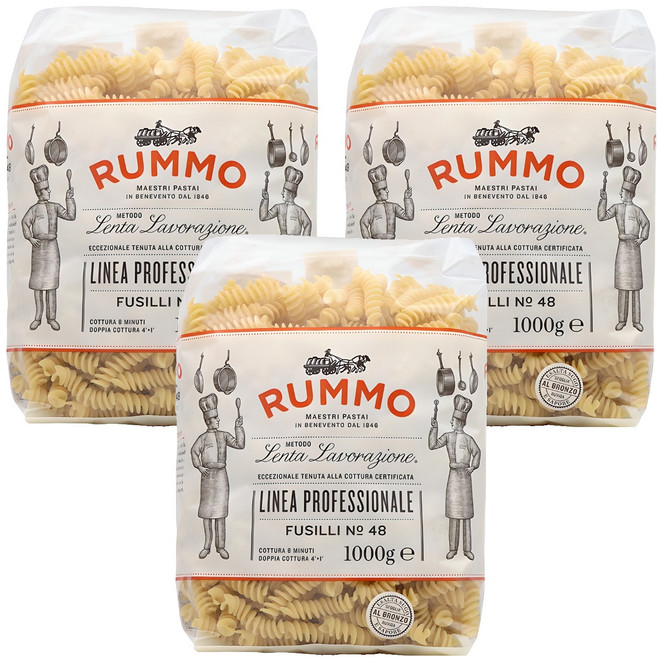 룸모 푸질리 프리미엄 파스타, 1kg, 3개